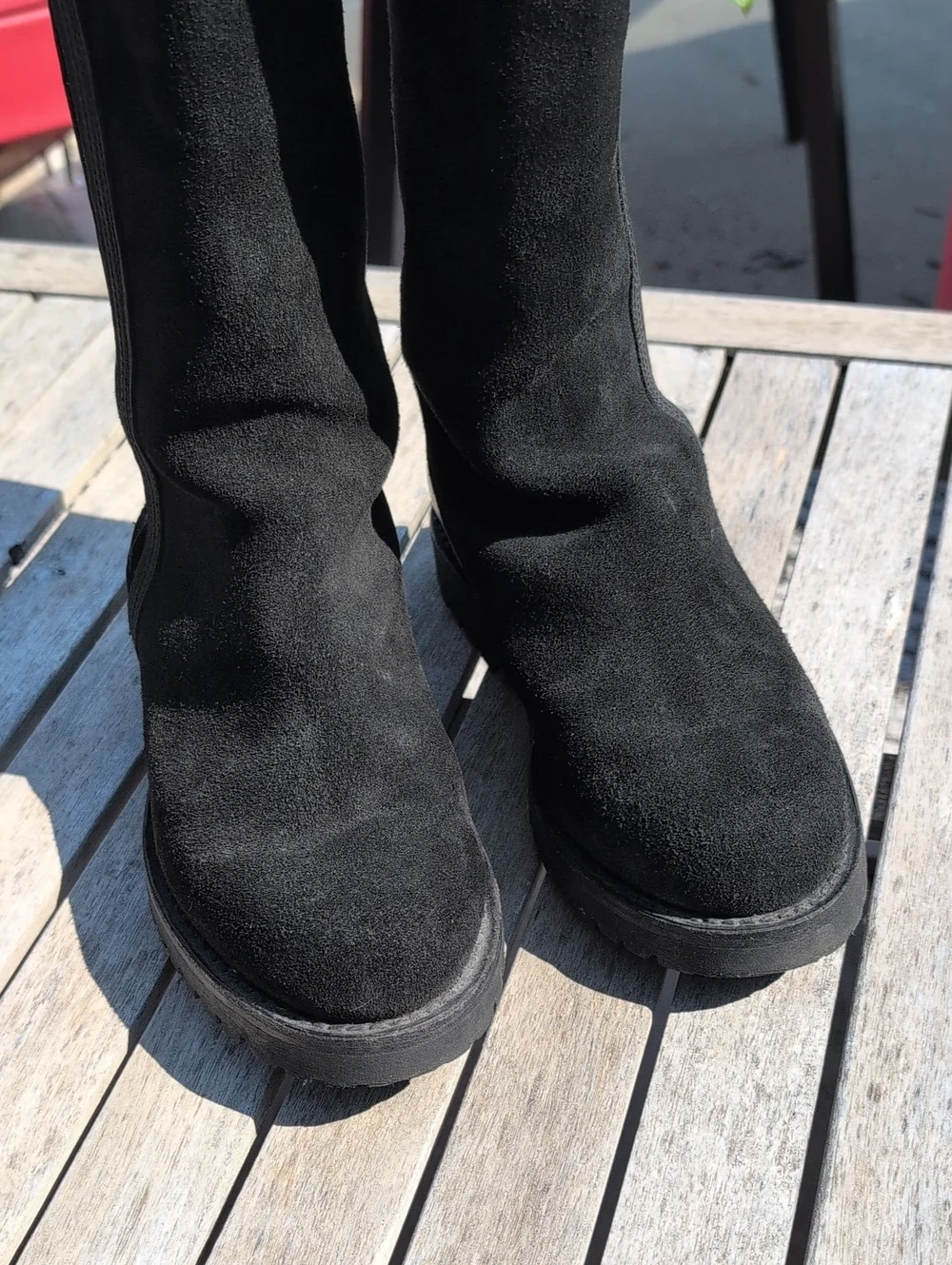 Penelope Chilvers Black Suede Tall Tassel Boots 36